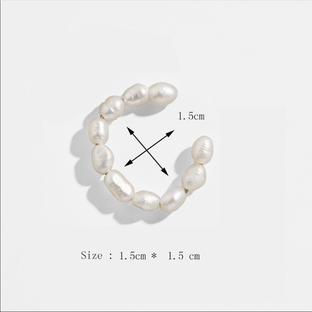 Dainty Water Pearl Ear Cuff - Picture 3 of 4
